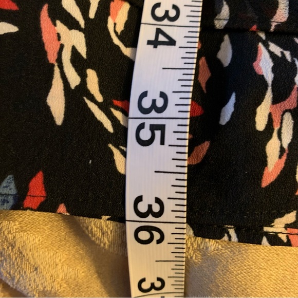 WHBM. Flowy black  w/scattered print boho dress. Double layered bell sle… - Picture 9 of 10